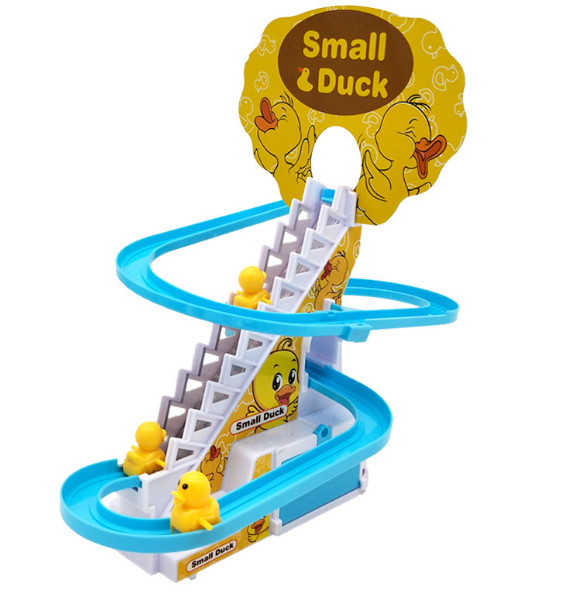 Little Duck Climbing Stairs Toy Little Penguin Automatic Ladder Light