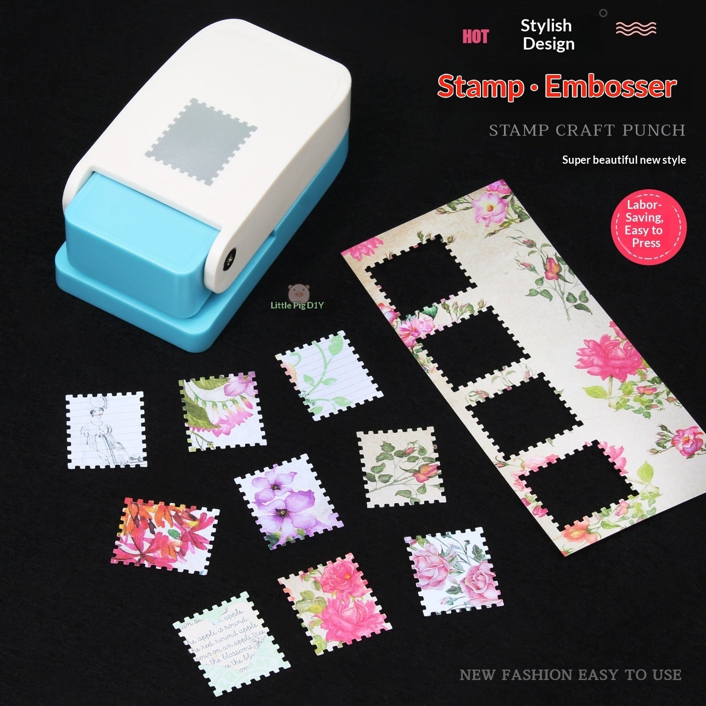 New Large Stamp Frame Embosser & Card Edge Hand Punch