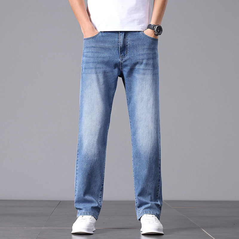 Summer Commute Jeans Men's High Sense Business Straight