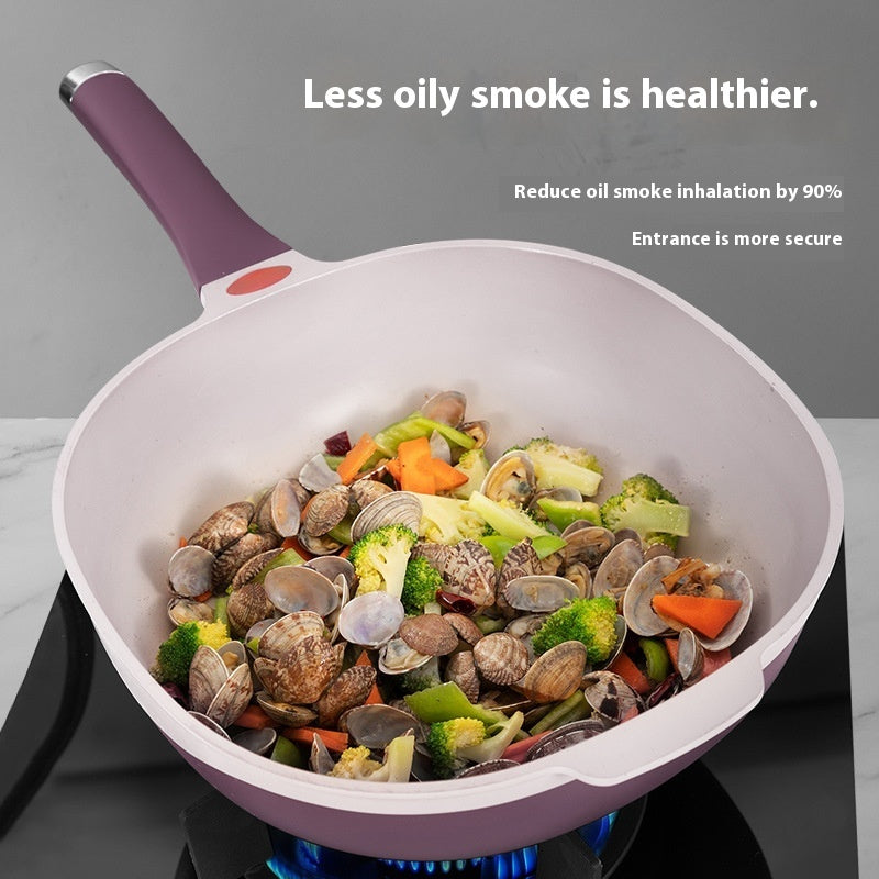 Titanium Ceramic Household Induction Cooker Frying Pan