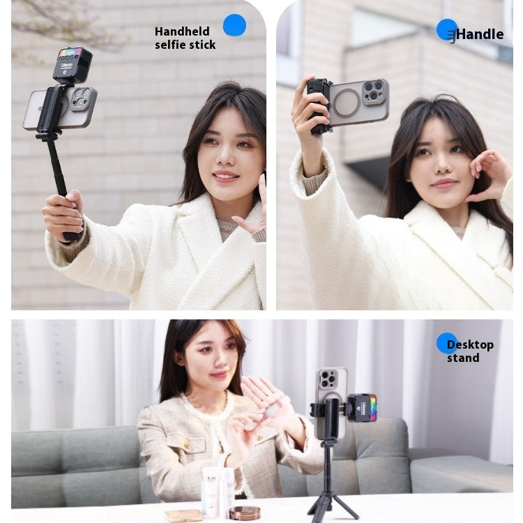 Bluetooth Selfie Handle Tripod Handheld Stable Camera Aid Portable