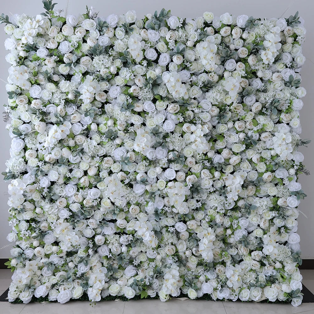 White Rose Wall Simulation Available Realistic Artificial Flower Wall Artificial Backdrop 8ft X 8ft