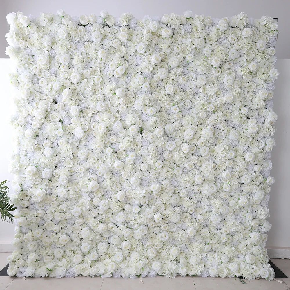 White Rose Wall Simulation Available Realistic Artificial Flower Wall Artificial Backdrop 8ft X 8ft