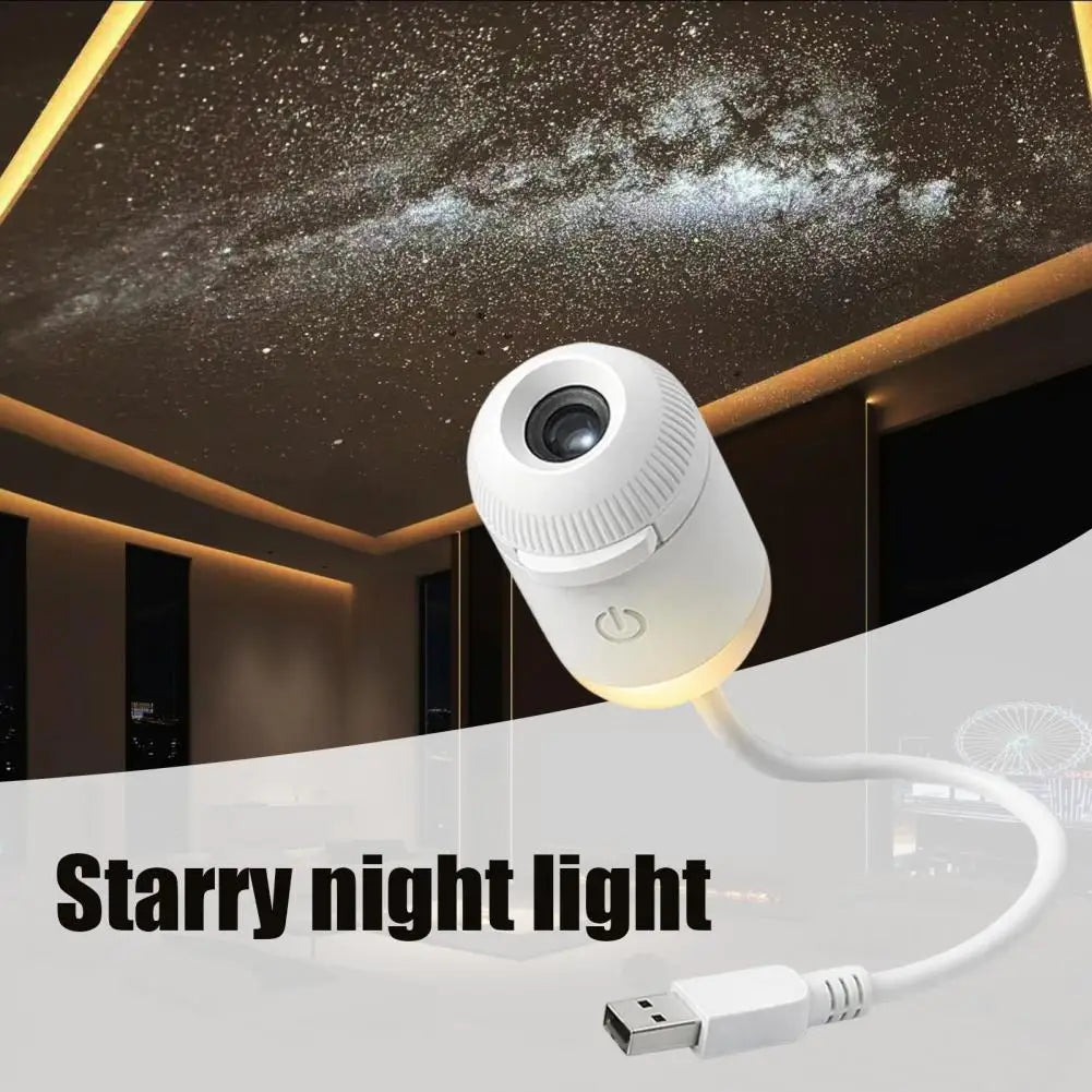 2-in-1 Star Projector Night Light with Touch Control Adjustable Brightness Nightlight USB Portable Starry Sky Projector