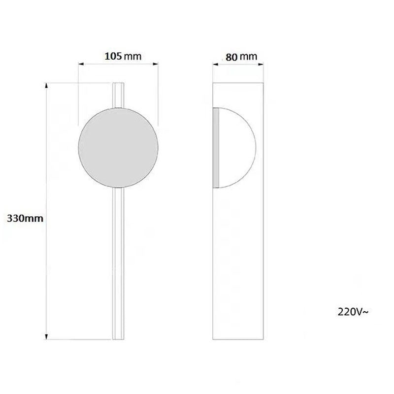 Advanced Modern And Minimalist Stainless Steel Corrugated Wall Lamp