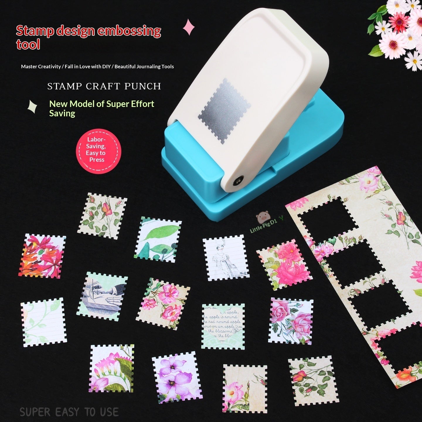 New Large Stamp Frame Embosser & Card Edge Hand Punch