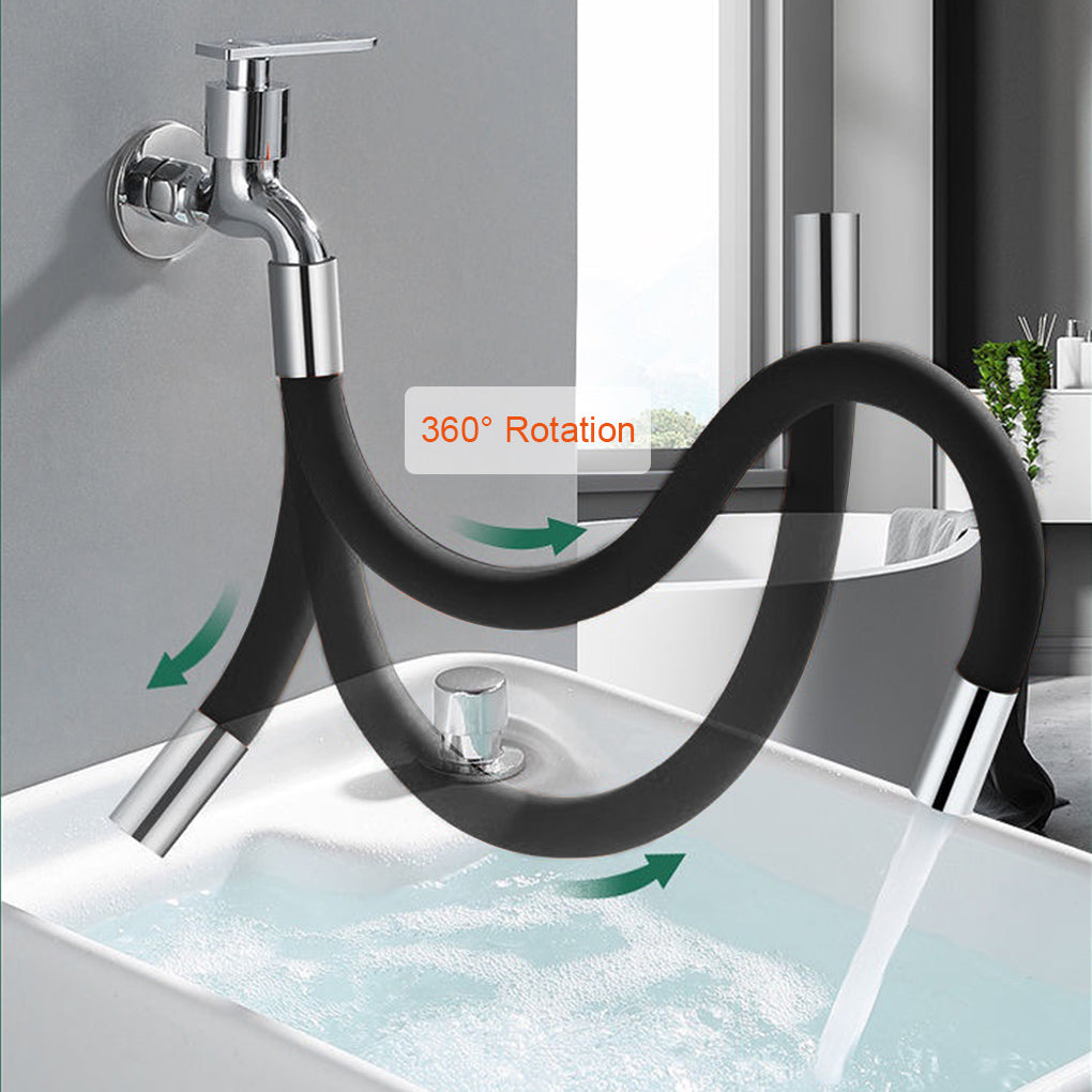 Faucet Extension Extender Bathroom 360 Rotation Adjust Free Bending Faucet Splash-proof Universal Extension Tube For Wash Basin