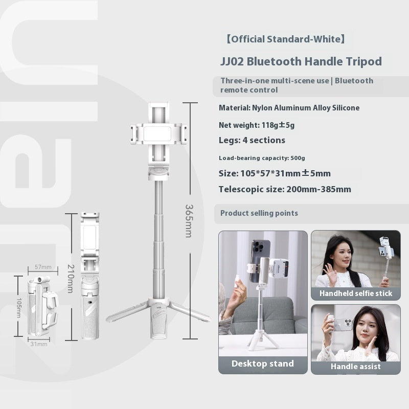 Bluetooth Selfie Handle Tripod Handheld Stable Camera Aid Portable