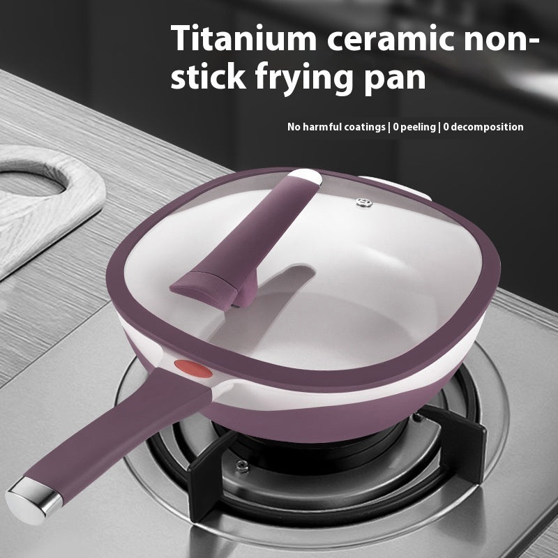 Titanium Ceramic Household Induction Cooker Frying Pan