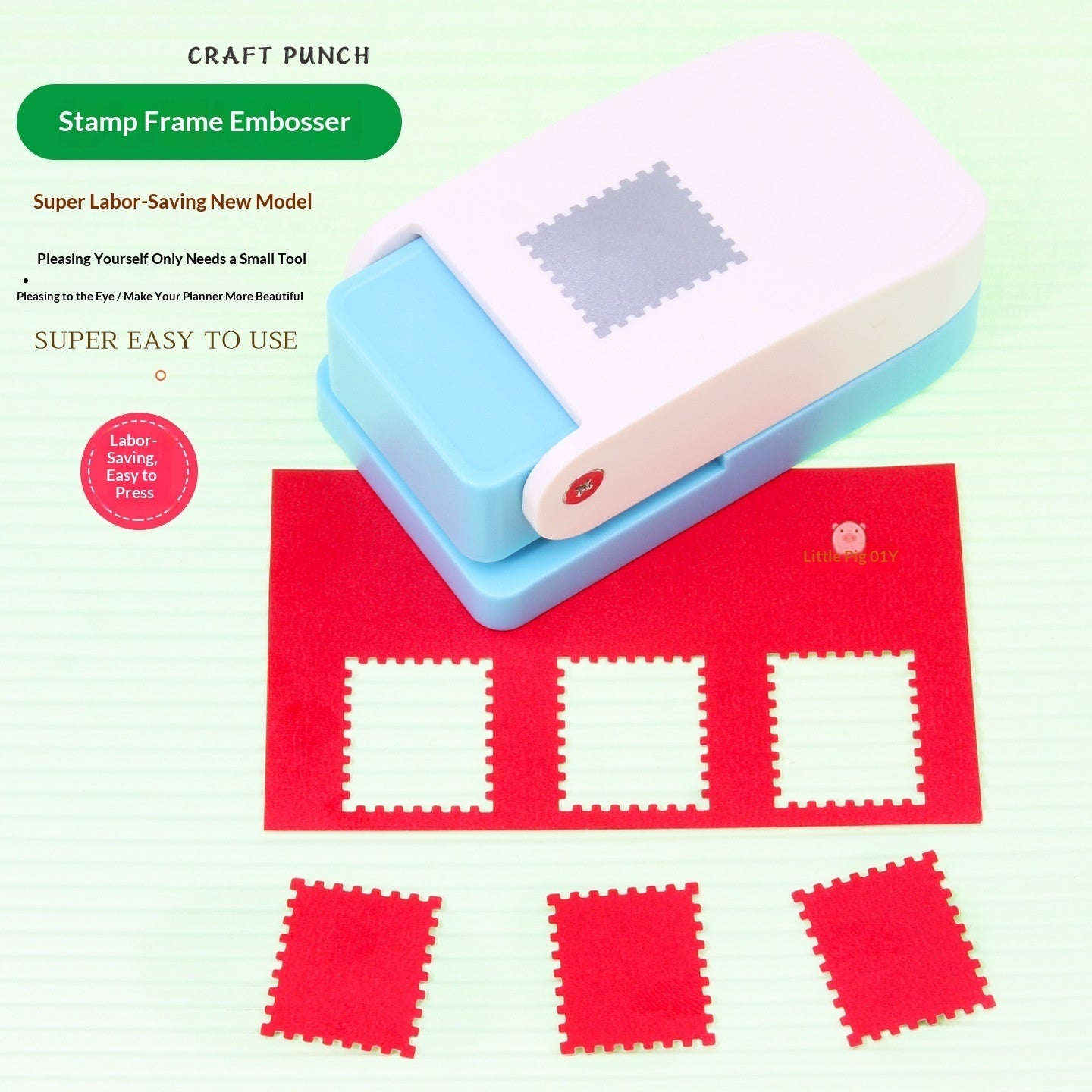 New Large Stamp Frame Embosser & Card Edge Hand Punch
