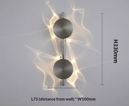 Advanced Modern And Minimalist Stainless Steel Corrugated Wall Lamp
