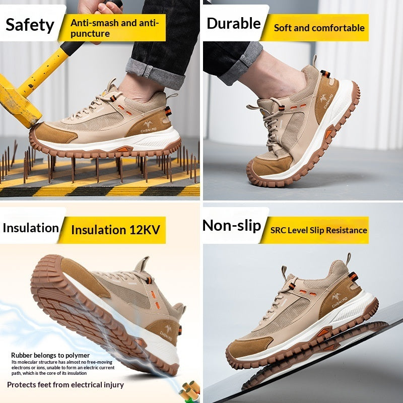 Mens Safety Shoes Puncture-Resistant And Impact-Resistant Work Boots