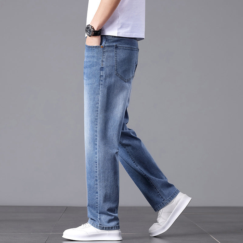 Summer Commute Jeans Men's High Sense Business Straight