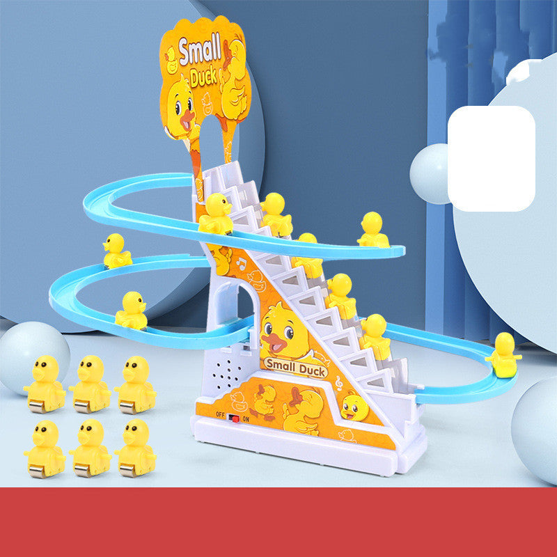 Little Duck Climbing Stairs Toy  Little Penguin Automatic Ladder Light