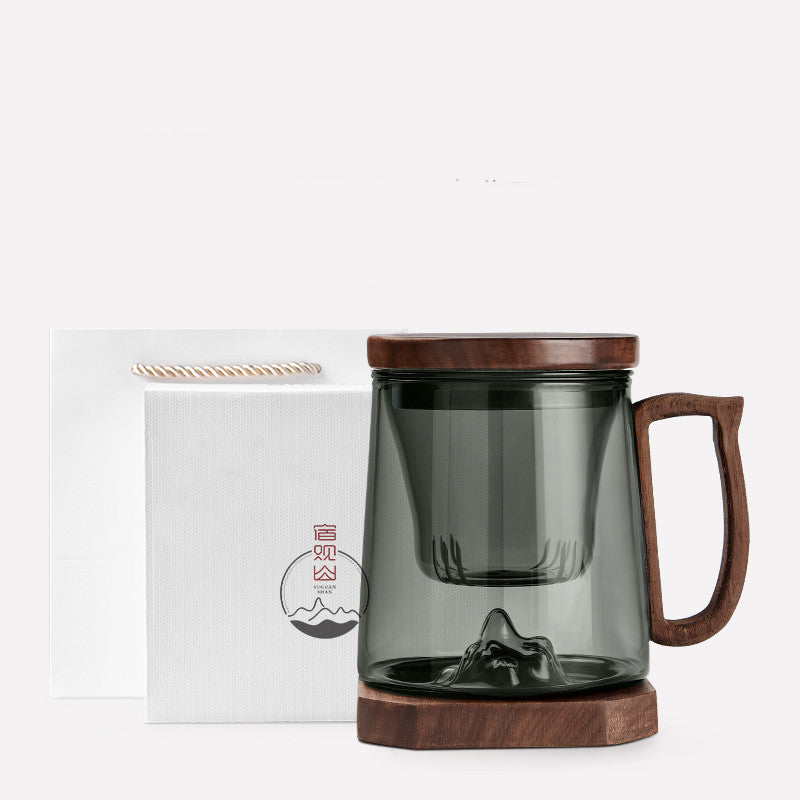 Heat Resistant Glass Tea And Water Separator Tea Cup For Home Use