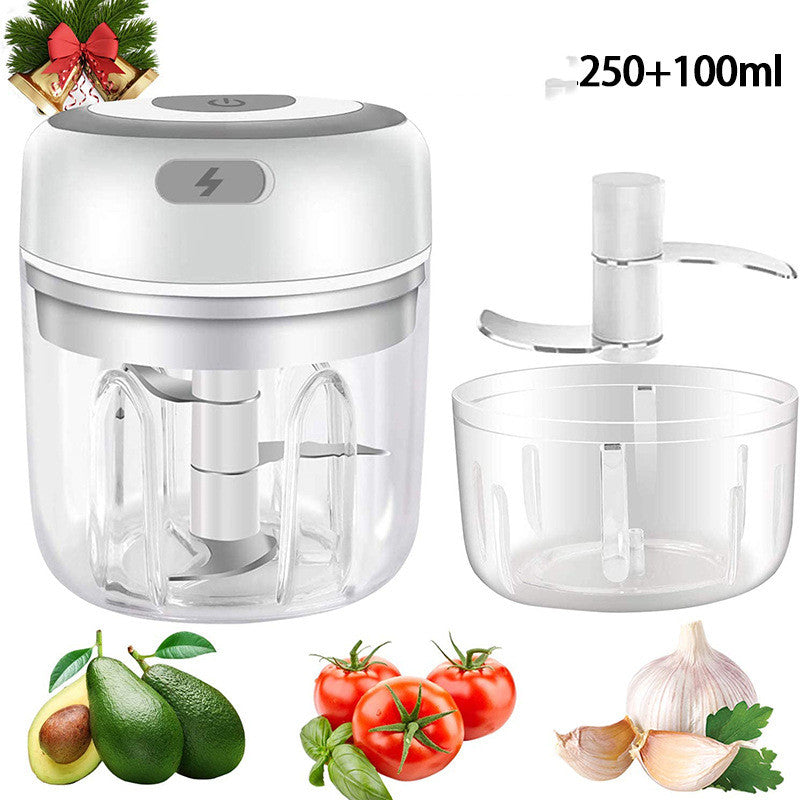 Mini Electric Garlic Chopper USB Charging Ginger Masher Machine Sturdy Durable Chili Vegetable Crusher Kitchen Tool