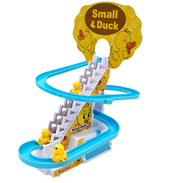 Little Duck Climbing Stairs Toy  Little Penguin Automatic Ladder Light